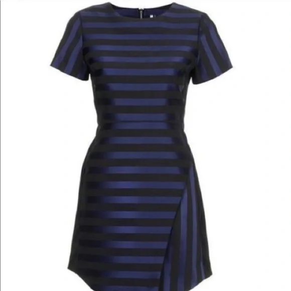Topshop NWT Blue lack Striped Dress H-27
